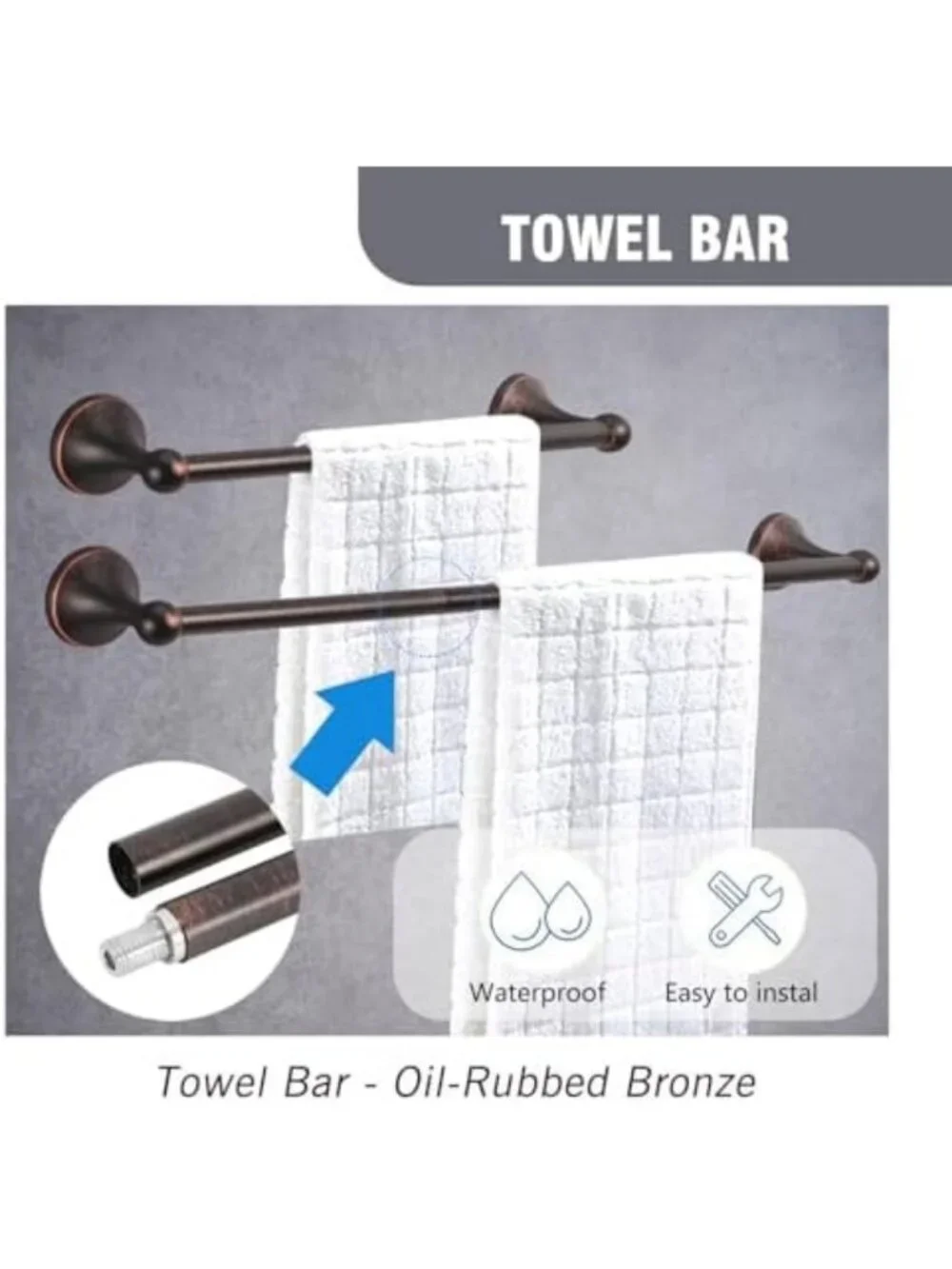 Elegant 4-Piece Bathroom Hardware Set in Oil-Rubbed Bronze - Classic Home Decor